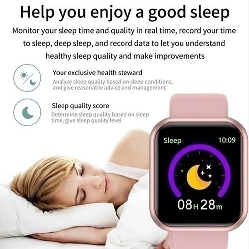 Multifunctional Bluetooth Smartwatch for Men and Women - Y68/D20 with Music, Fitness Tracking, and Sleep Monitoring Features