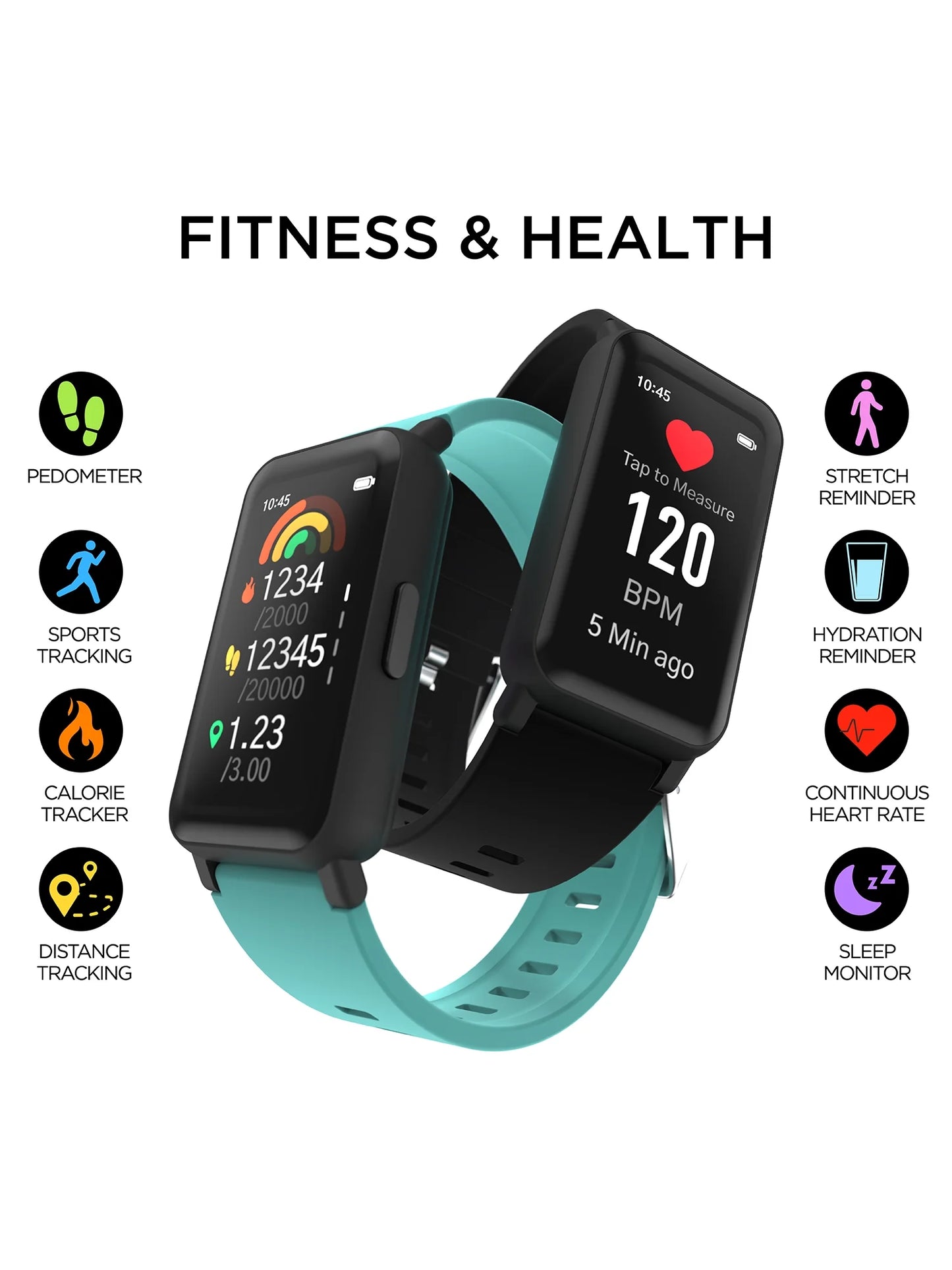 Active 3 Unisex Smartwatch Fitness Tracker with Tie Dye Silicone Strap