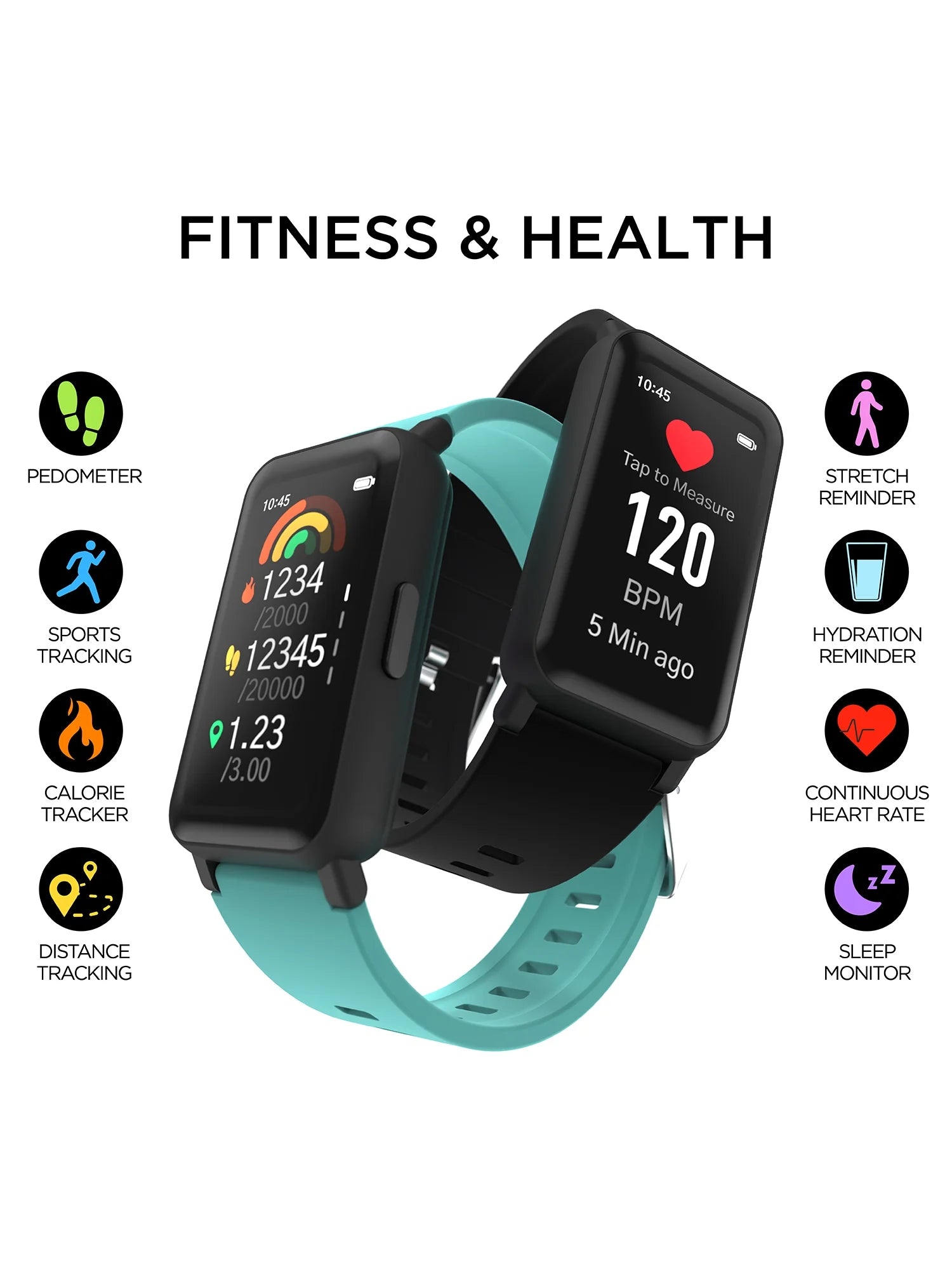 Active 3 Unisex Smartwatch Fitness Tracker with Tie Dye Silicone Strap