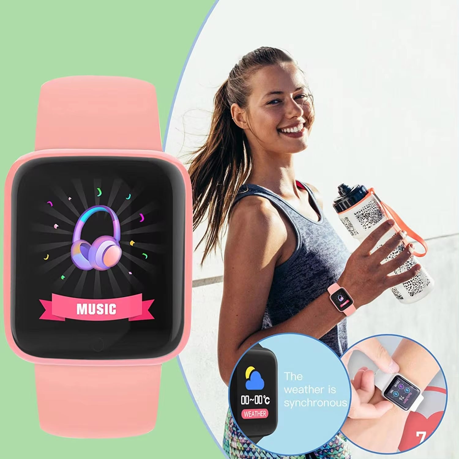 Multifunctional Bluetooth Smartwatch for Men and Women - Y68/D20 with Music, Fitness Tracking, and Sleep Monitoring Features