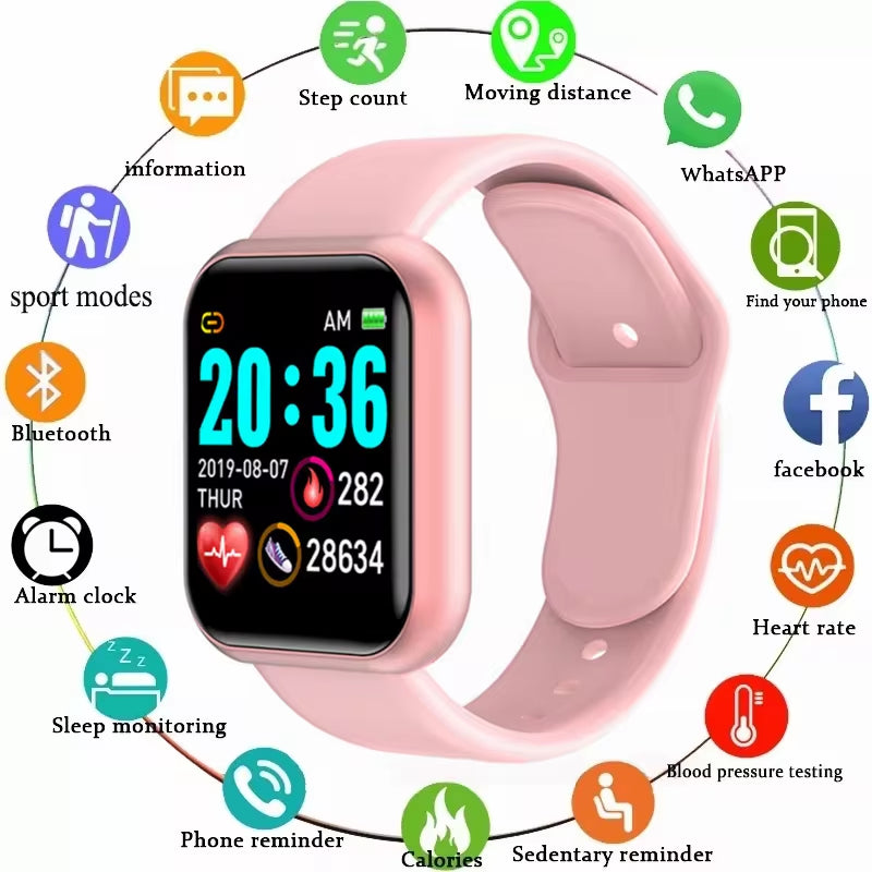 Multifunctional Bluetooth Smartwatch for Men and Women - Y68/D20 with Music, Fitness Tracking, and Sleep Monitoring Features
