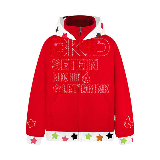 classic red hoodie