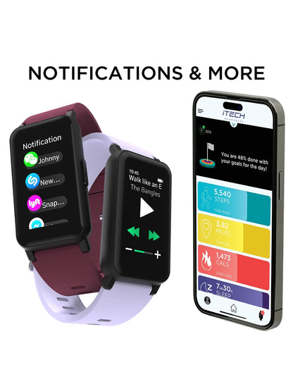 Active 3 Unisex Smartwatch Fitness Tracker with Tie Dye Silicone Strap